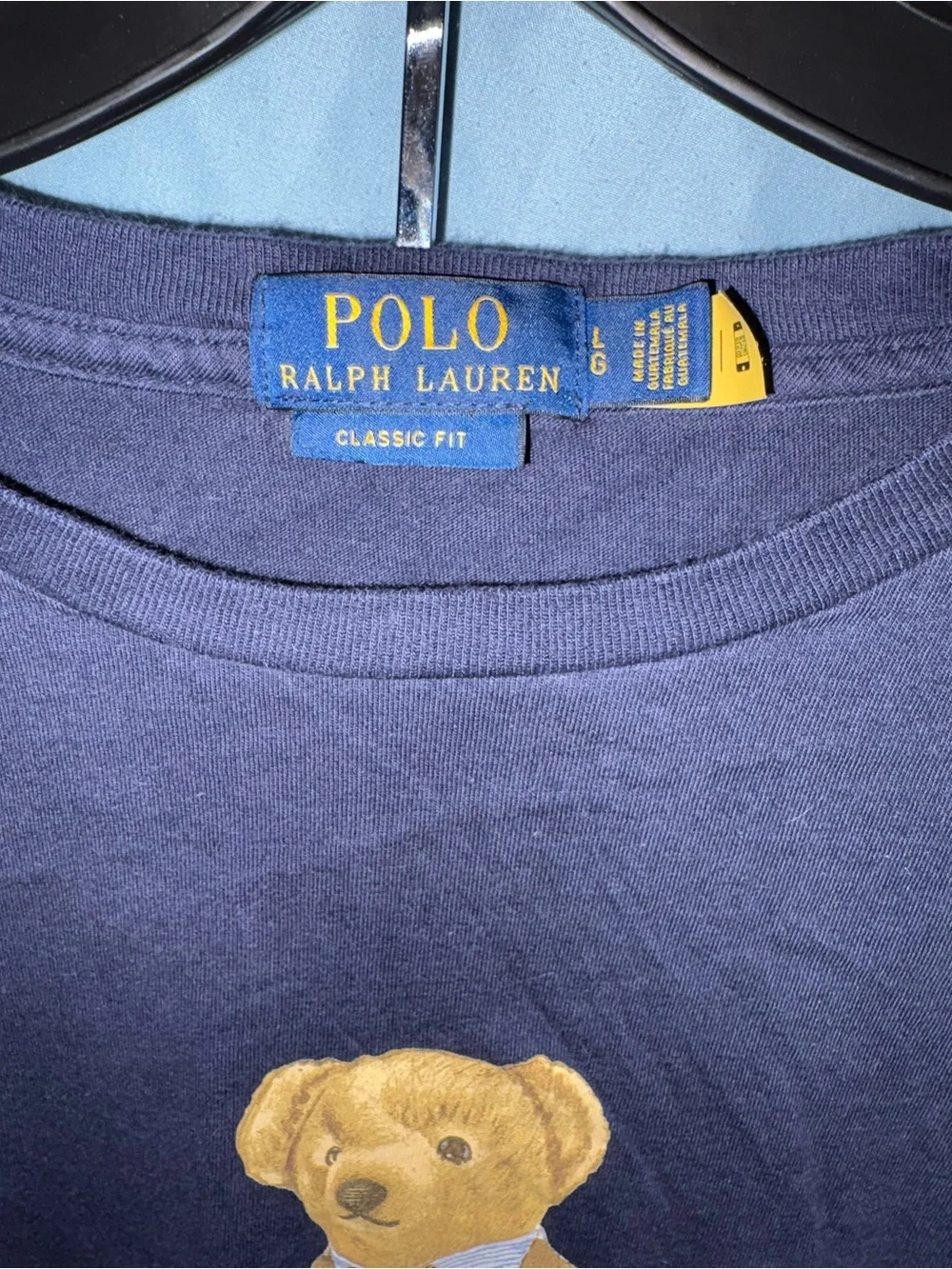 Polo by Ralph Lauren Navy Bear Graphic Short Sleeve Tee